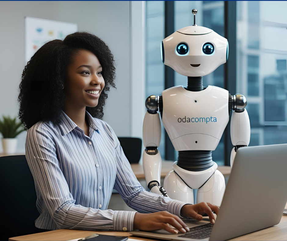 Illustration d'image pour OdaCompta EBNL avec un robot Qui vous appui